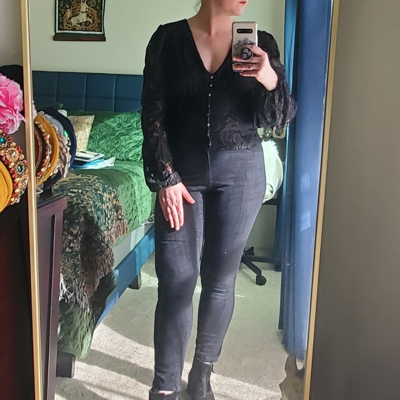 NWT Anthropologie Black Blouse - Picture 3 of 12